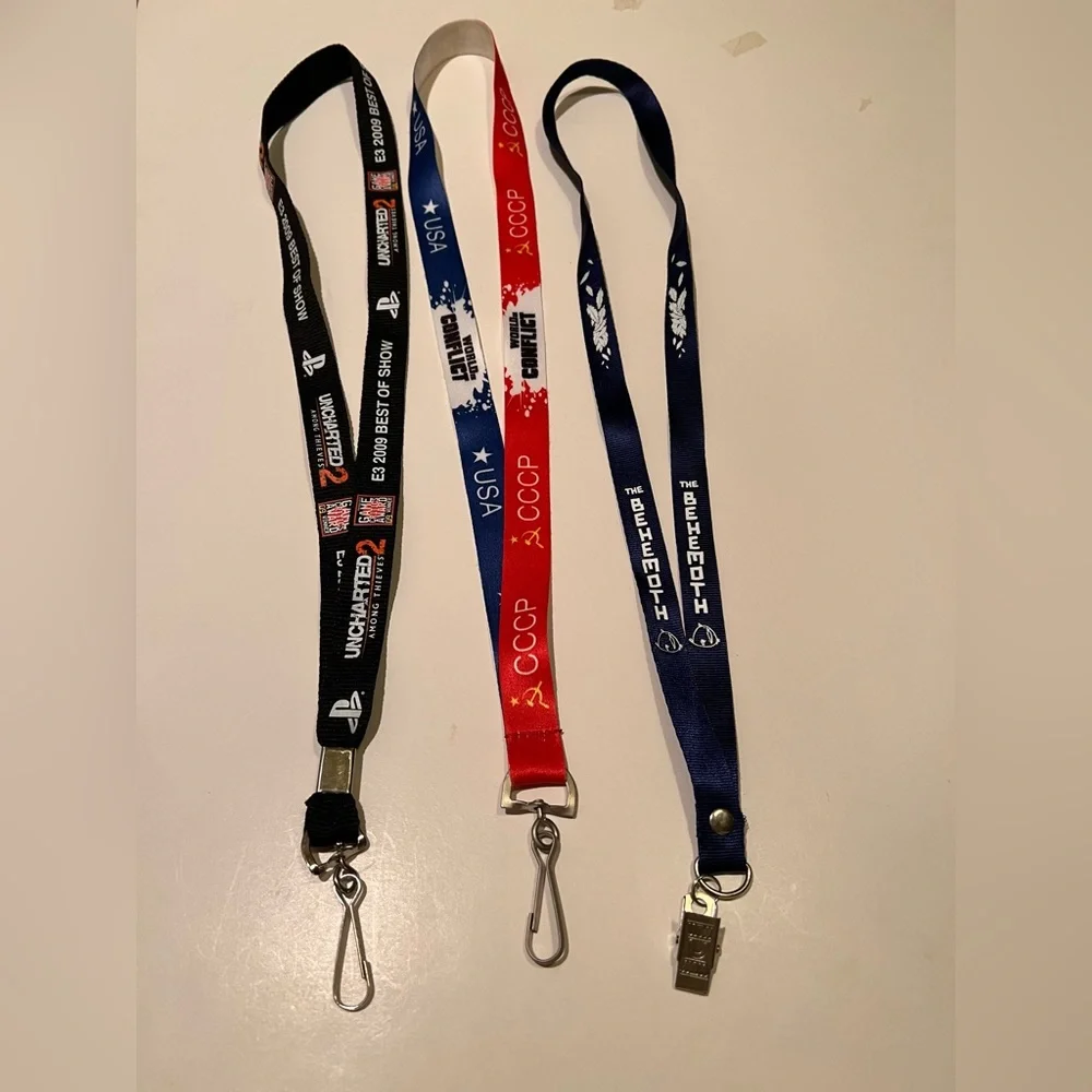 NWOT LOT OF 3 VIDEO GAME LANYARDS.
